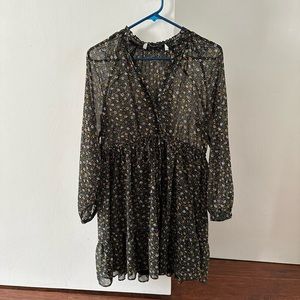 Zara sheer floral babydoll dress